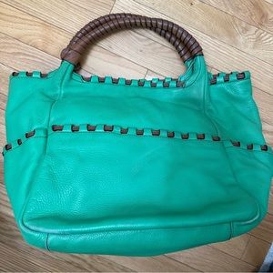 Oryany shoulder bag kelly green leather